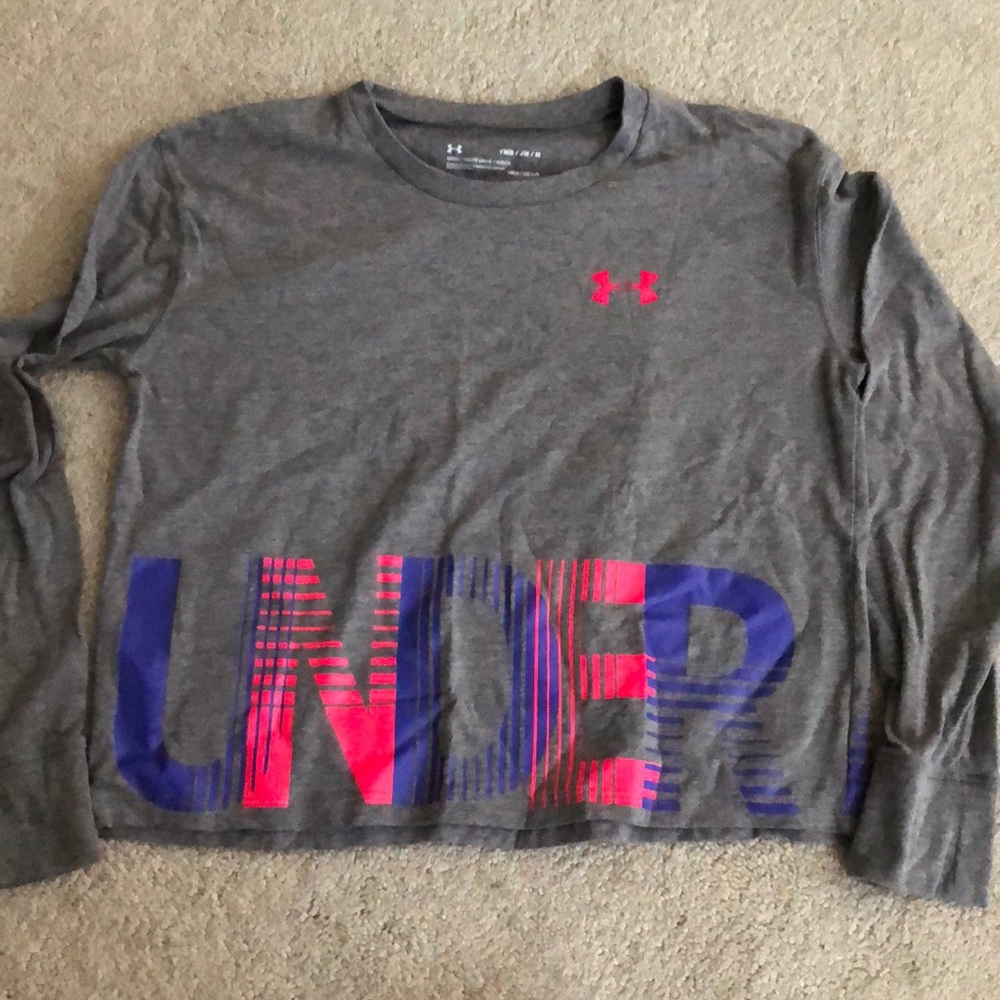 Under Armour long sleeve crop shirt YL